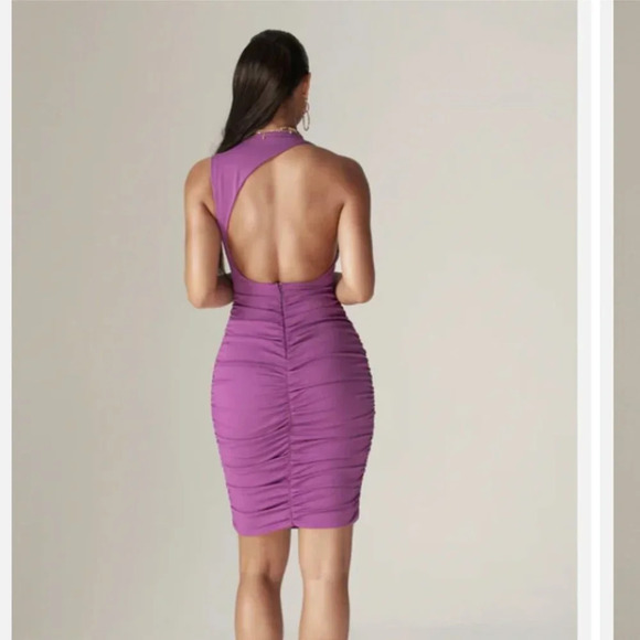 NWT ALIEVA Olinda Ruched Cut-Out Midi Dress Size XS - Picture 2 of 6